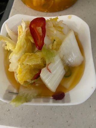 셰프애찬 단호박 백김치 1kg — 5점을 준 리뷰어가 2022년 10월 올린 사용 사진