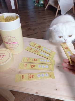 페페로니 잘 먹는 캣츄 - 무항생제 닭고기 24개입 — 5점을 준 리뷰어가 2021년 7월 올린 사용 사진