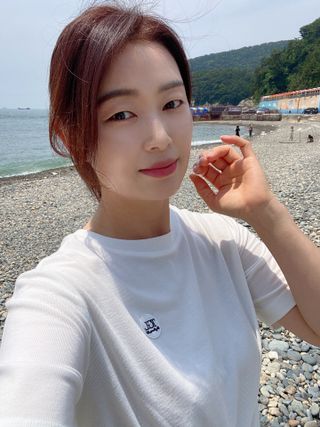 더그린랩 WOMEN TWIST MODAL SHORT SLEEVE — 4.5점을 준 리뷰어가 2023년 6월 올린 사용 사진
