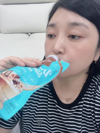 달달슬림쉐이크 프리 (릴스) 달달슬림 맛있는 단백질 쉐이크 파우치 다이어트 식사대용 프로틴 파우더 보충제 — 5점을 준 리뷰어가 2025년 8월 올린 사용 사진