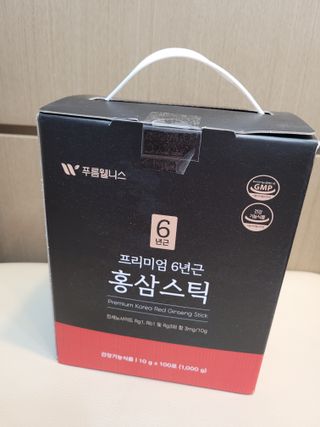[푸름웰니스] 프리미엄 6년근 홍삼스틱 3mg x 100포 — 5점을 준 리뷰어가 2022년 4월 올린 사용 사진