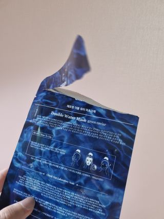 체르엠 그린 케비어 더블워터 마스크팩 5매입  2팩 — 5점을 준 리뷰어가 2021년 11월 올린 사용 사진