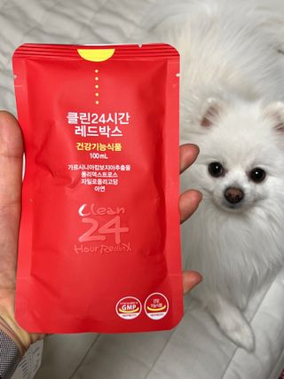 클린24시간 레드박스 1BOX(5포) + 전용보틀(500ml) — 4.5점을 준 리뷰어가 2024년 2월 올린 사용 사진