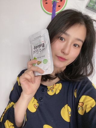 참유원 특허제조 활력 여주진액 여주즙 50포 — 5점을 준 리뷰어가 2022년 1월 올린 사용 사진