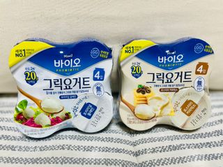매일바이오 그릭요거트 오리지널 플레인 4개, 로스터리 커피믹스 4개 — 5점을 준 리뷰어가 2021년 12월 올린 사용 사진