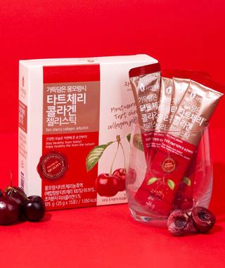 자연에온 가득담은 몽모랑시 타트체리 콜라겐 젤리스틱 — 5점을 준 리뷰어가 2021년 1월 올린 사용 사진