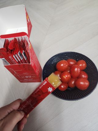 레드닥터 대추방울토마토 + 본생강 망고맛 스틱형 젤리 — 5점을 준 리뷰어가 2022년 12월 올린 사용 사진