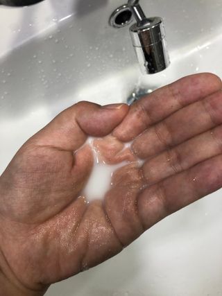 바르셀 저분자피쉬콜라겐 클랜징 파우더 화이트닝 각질제거 필링 워시 젠 90g — 5점을 준 리뷰어가 2021년 11월 올린 사용 사진