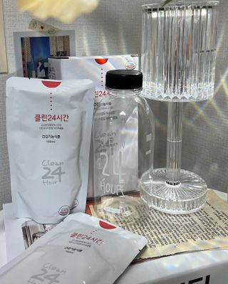 클린24시간 1BOX(5포) + 전용보틀(500ml) — 5점을 준 리뷰어가 2022년 8월 올린 사용 사진