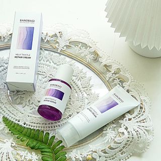 바노바기 코스메틱 바노바기 밀크 씨슬 리페어 세럼 30ml & 크림 50ml — 5점을 준 리뷰어가 2024년 6월 올린 사용 사진