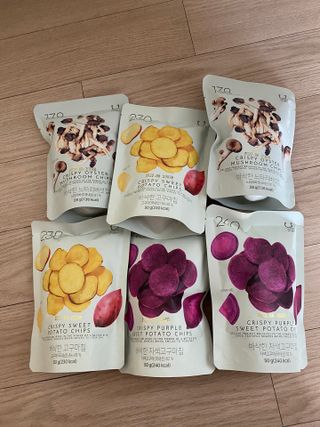 딜라이트 프로젝트 바삭한 원물칩 3종 고구마칩, 자색고구마칩, 느타리버섯칩 [총 6봉지] — 5점을 준 리뷰어가 2022년 3월 올린 사용 사진