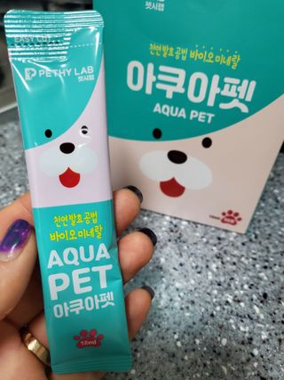 펫시랩 반려견용 액상 프리바이오틱스 아쿠아펫 — 5점을 준 리뷰어가 2021년 1월 올린 사용 사진