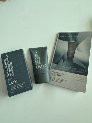 UVX 퀀텀 마스 올인원 톤업 선스크린 — 5점을 준 리뷰어가 2024년 3월 올린 사용 사진