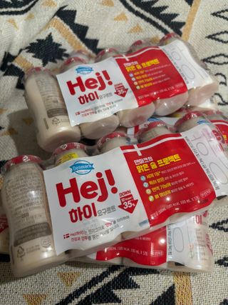 덴마크 *[구매평]하이(Hej!) 브랜드 패키지(요구르트, 그릭요거트) — 5점을 준 리뷰어가 2025년 8월 올린 사용 사진
