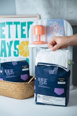 프리 [템포] 패드 내추럴순면 입는 오버나이트 5P * 2개 — 4.5점을 준 리뷰어가 2024년 4월 올린 사용 사진