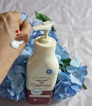 카프리나 프레쉬 산양밀크 모이스춰라이징 바디로션 350ml(오리지널향) — 5점을 준 리뷰어가 2022년 12월 올린 사용 사진