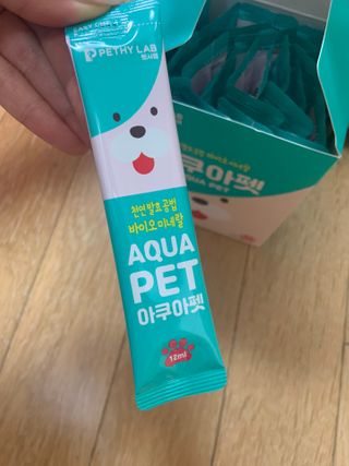 펫시랩 반려견용 액상 프리바이오틱스 아쿠아펫 — 5점을 준 리뷰어가 2021년 1월 올린 사용 사진