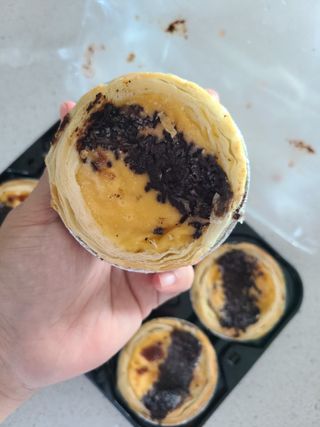 디앙뜨 포르투갈 에그타르트 오리지널 맛+패션후르츠+초콜릿타르트 맛 중 택1 — 5점을 준 리뷰어가 2021년 8월 올린 사용 사진