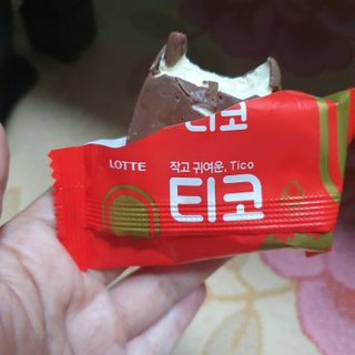 롯데제과 티코밀크초코 — 5점을 준 리뷰어가 2021년 9월 올린 사용 사진
