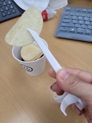 칩스틱 과자젓가락 게이밍젓가락 2ea / KC인증 식품용 — 5점을 준 리뷰어가 2021년 11월 올린 사용 사진