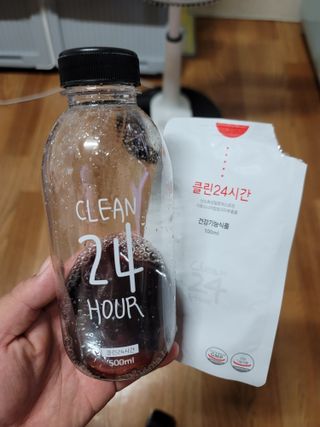 클린24시간 1BOX(5포) + 전용보틀(500ml) — 4점을 준 리뷰어가 2022년 9월 올린 사용 사진