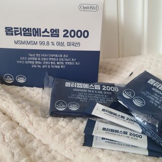 바른비타민 옵티엠에스엠2000 1박스 60포 관절 연골 복합건강기능식품 — 4.5점을 준 리뷰어가 2021년 6월 올린 사용 사진