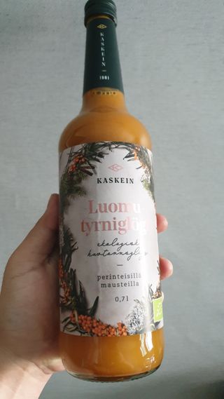 H365 [Kaskein Luomutyrniglögi] 핀란드 전통 무알콜 멀드와인 시벅톤 글로기 — 4점을 준 리뷰어가 2021년 5월 올린 사용 사진