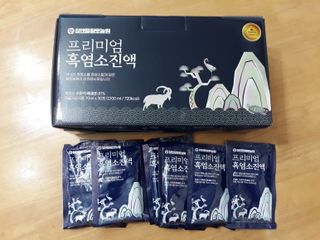 참앤들황토농원 국내산 흑염소를 정성스럽게 담은, 프리미엄 흑염소 진액 70ml x 30포 1박스 — 4점을 준 리뷰어가 2023년 1월 올린 사용 사진