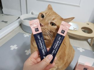 코코몰리 고양이 구강• 헤어볼 데일리 /신장• 요로 데일리 — 5점을 준 리뷰어가 2020년 12월 올린 사용 사진