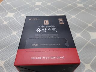 [푸름웰니스] 프리미엄 6년근 홍삼스틱 3mg x 100포 — 5점을 준 리뷰어가 2022년 2월 올린 사용 사진