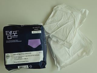 N[템포 ] 패드 내추럴 순면 입는 오버나이트 5P * 2개 — 5점을 준 리뷰어가 2024년 1월 올린 사용 사진