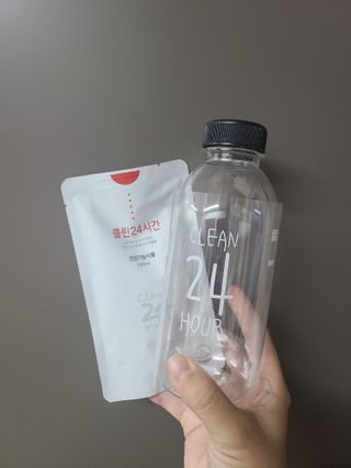 클린24시간 1BOX(5포) + 전용보틀(500ml) — 5점을 준 리뷰어가 2023년 7월 올린 사용 사진