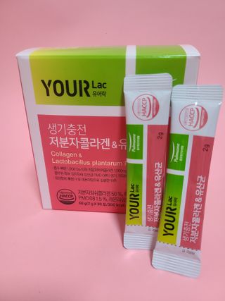 [풀무원건강생활] 생기충전 저분자콜라겐유산균 30포 — 5점을 준 리뷰어가 2021년 1월 올린 사용 사진