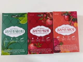 서울에프엔비 콜라스틴 3종 뷰티젤리스틱 45입 [ABC핏 15입 /  석류핏 15입 / 청스피루리나 15입] — 4.5점을 준 리뷰어가 2021년 9월 올린 사용 사진