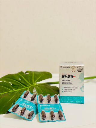 [대웅제약] 혈행, 눈,뼈건강, 알티지오메가3 세노메가 루테인 — 4점을 준 리뷰어가 2021년 8월 올린 사용 사진