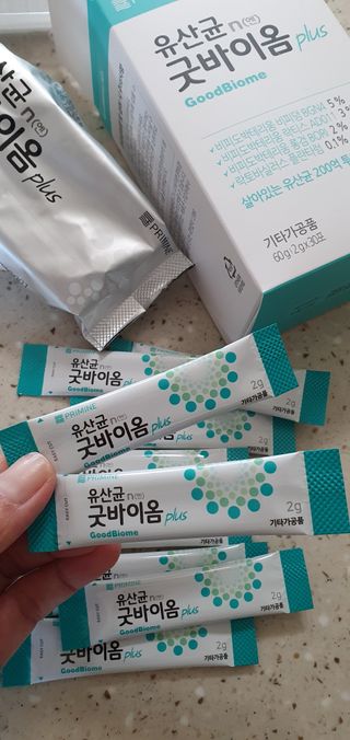프리마인 유산균 국가지정연구소 선정, 살아있는 생유산균 200억 마리의 힘. 유산균n굿바이옴플러스 — 5점을 준 리뷰어가 2021년 9월 올린 사용 사진