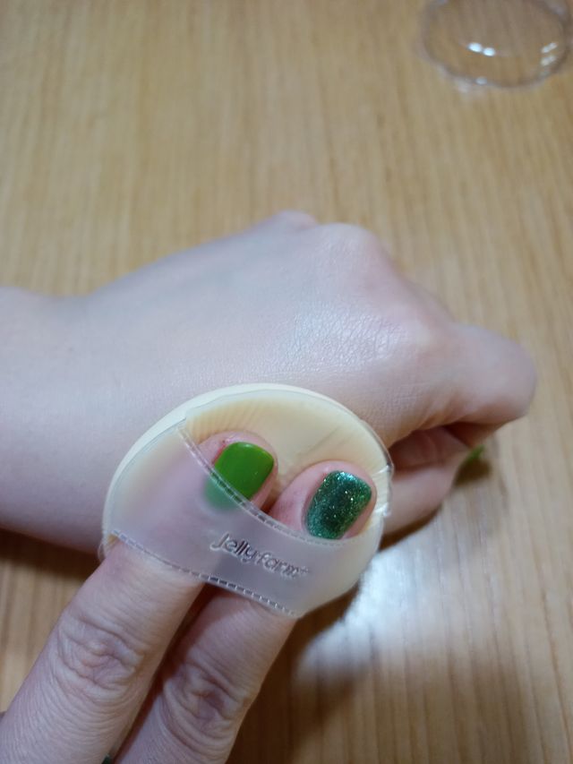 젤리팜 마이크로셀 실리콘퍼프 피치,오렌지 리뷰 사진