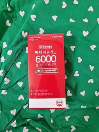 메타아르기닌 GC녹십자웰빙 메타 아르기닌 6000 플러스 오르니틴 — 5점을 준 리뷰어가 2022년 9월 올린 사용 사진