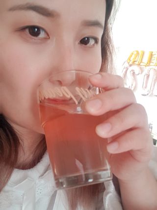 남홈 코코넛워터 주스 100퍼센트 — 3점을 준 리뷰어가 2021년 3월 올린 사용 사진