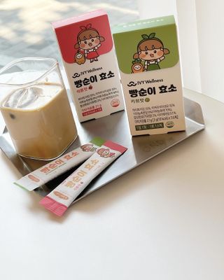아이비웰니스 빵순이 효소 키위맛 7포 + 석류맛 7포 (총 14포, 2주분) — 5점을 준 리뷰어가 2022년 10월 올린 사용 사진