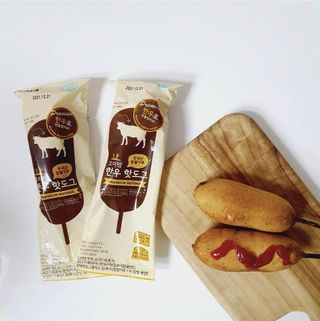 오마뎅 한우핫도그 — 5점을 준 리뷰어가 2021년 7월 올린 사용 사진