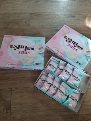 롯데제과 찰떡파이 크림치즈 — 5점을 준 리뷰어가 2021년 5월 올린 사용 사진