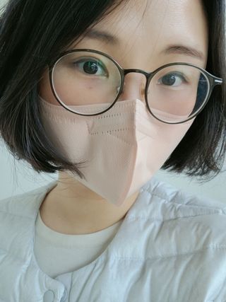 애니가드 셋업메베마스크 (대형 4컬러 + 중형 4컬러) — 5점을 준 리뷰어가 2022년 4월 올린 사용 사진