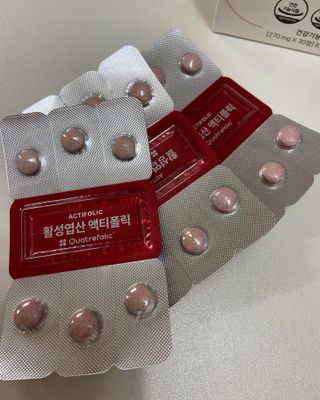 [리노브] 4세대 활성엽산 액티폴릭 270mg x 30정 — 4.5점을 준 리뷰어가 2022년 8월 올린 사용 사진
