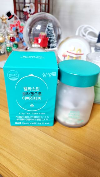 체인미 엘라스틴 콜라겐으로 이뻐진데이 500mg x 30정 — 5점을 준 리뷰어가 2021년 12월 올린 사용 사진