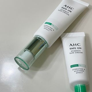[AHC] 세이프온 에센스 선크림 올리브영 스페셜 증정 기획세트 — 5점을 준 리뷰어가 2022년 6월 올린 사용 사진