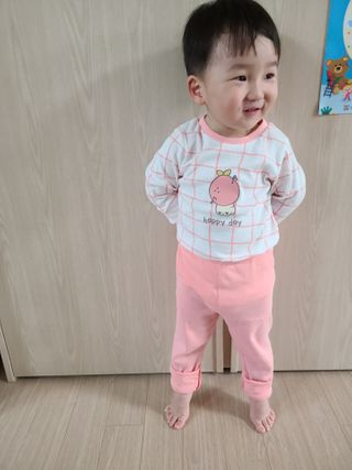 유비맘 궁디팡팡 내의/내복 상하세트 — 5점을 준 리뷰어가 2021년 2월 올린 사용 사진