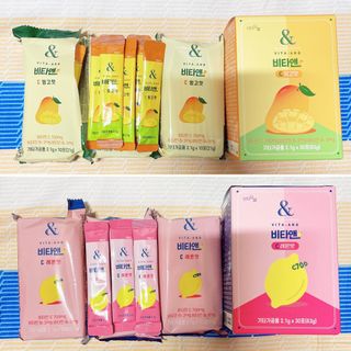 비타앤C 레몬맛, 망고맛 — 5점을 준 리뷰어가 2021년 4월 올린 사용 사진