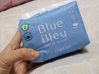 블루블루 유기농 순면 커버 생리대 — 5점을 준 리뷰어가 2021년 1월 올린 사용 사진