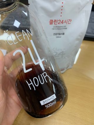 클린24시간 1BOX(5포) + 전용보틀(500ml) — 5점을 준 리뷰어가 2022년 9월 올린 사용 사진